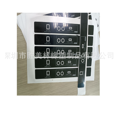 厂家定制丝印冲压PC铭牌贴纸 透明PC胶片图2