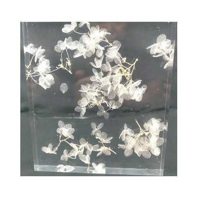PMMA内埋樱花透明亚克力绣球花图3