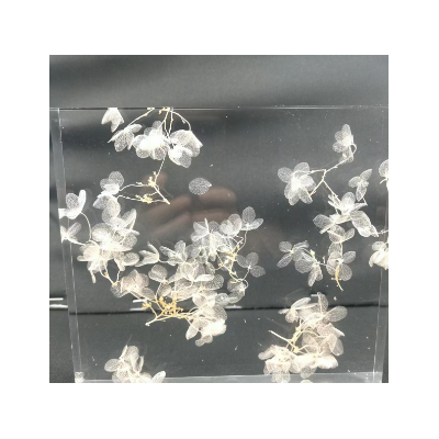 PMMA内埋樱花透明亚克力绣球花图2