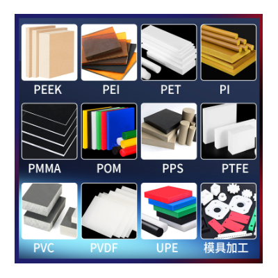 白色黑色POM赛钢板材加工聚甲醛管PA66 MC901尼龙耐磨UPE 圆棒方条图2