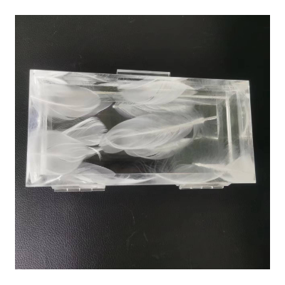 明仕供应高透明树脂内嵌白色羽毛板材 亚克力花纹透光板客制加工图4