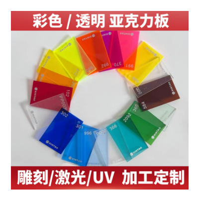 亚克力板加工 有机玻璃板材雕刻磨砂透明黑色透光彩色亚克力板材图3